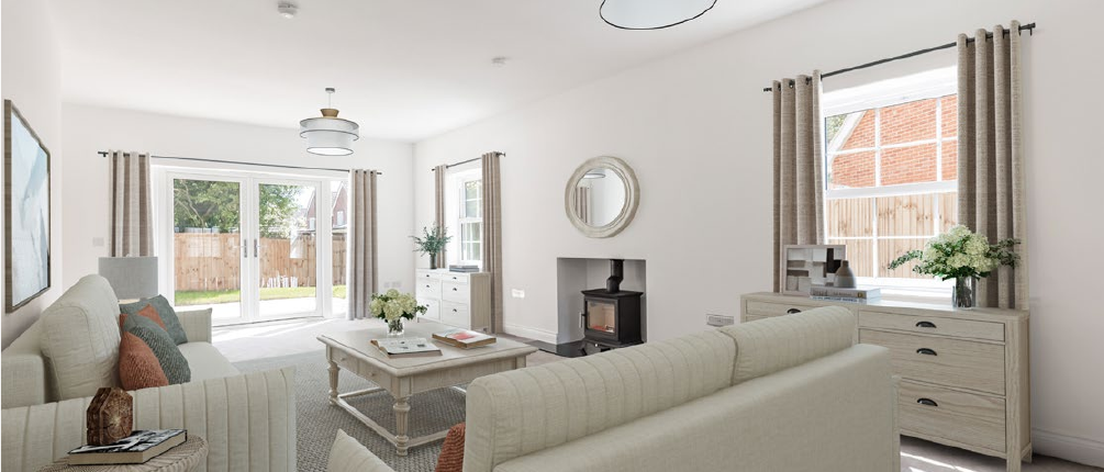 Living room at Framingham Gardens